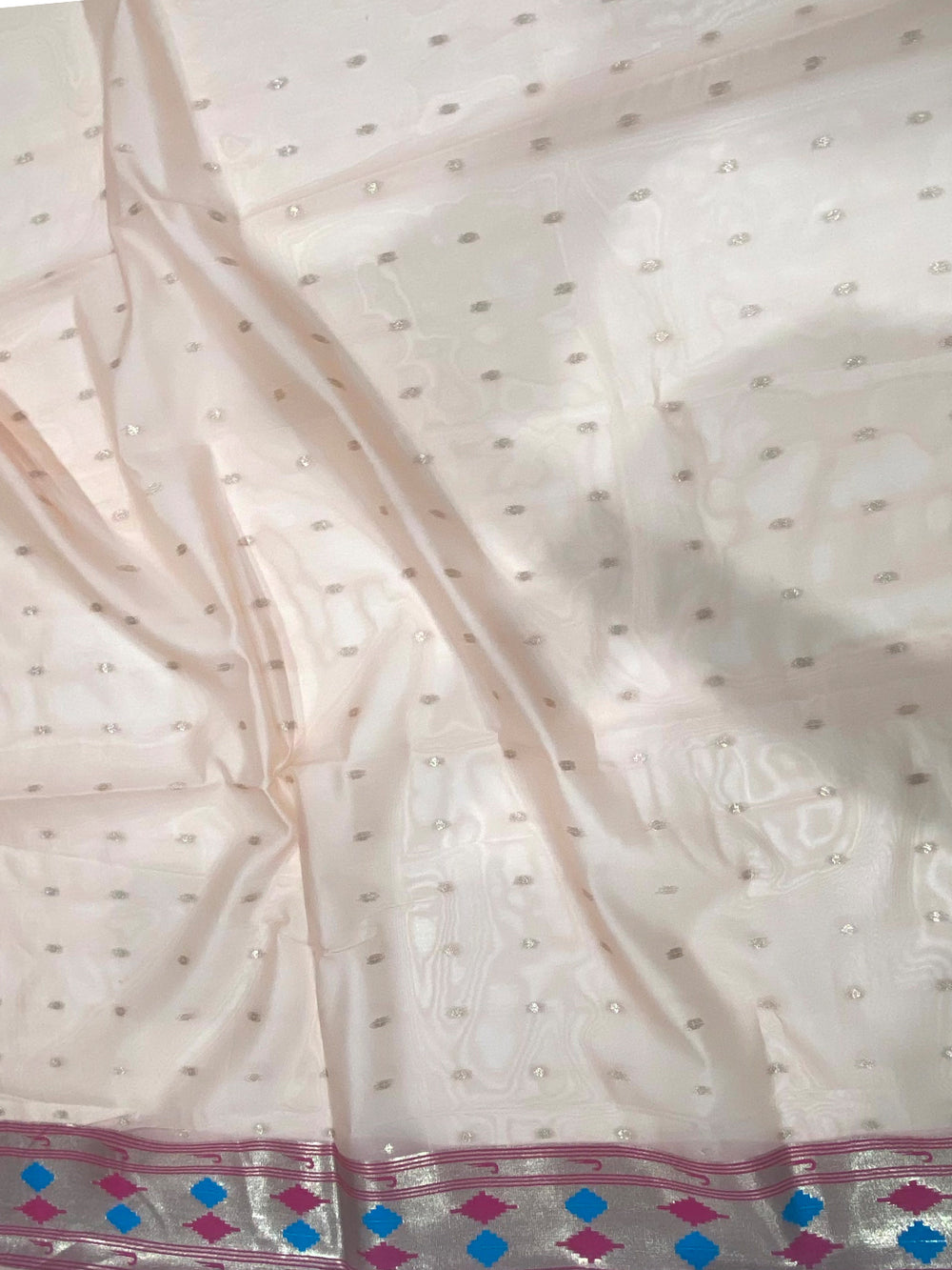 Pink Soft Zari Tissue Paithani Saree