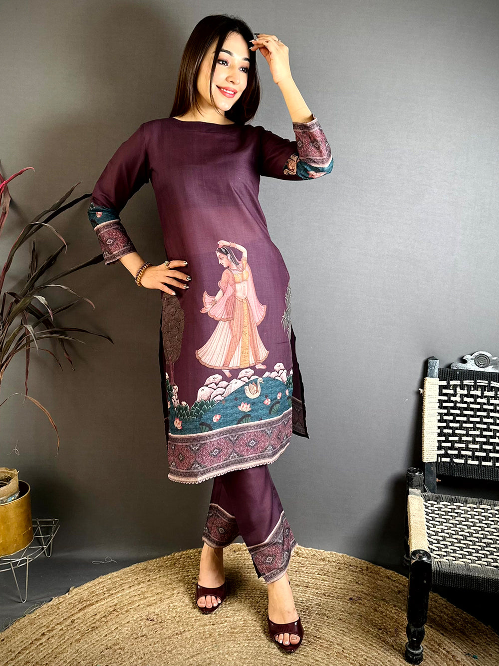 Aura Kalamkari Digital Print Kurti