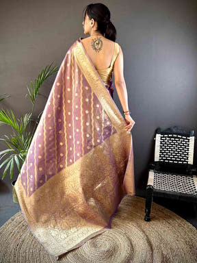 Wine Glass Crush Tissue Leheriya Saree