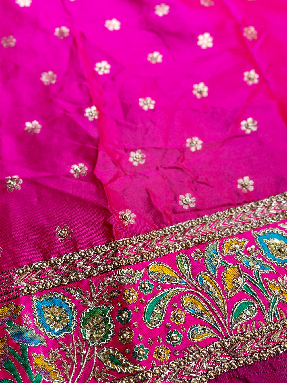 Black Soft Semi Silk Minakari Weave Saree With Maggam Blouse