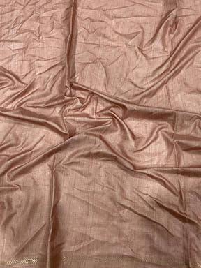 Light Pink Ghicha Leaf Print Saree