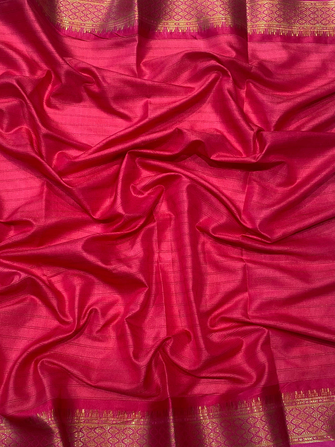 Uppada Silk Pink Colour Saree With Kalamkari Digital Print