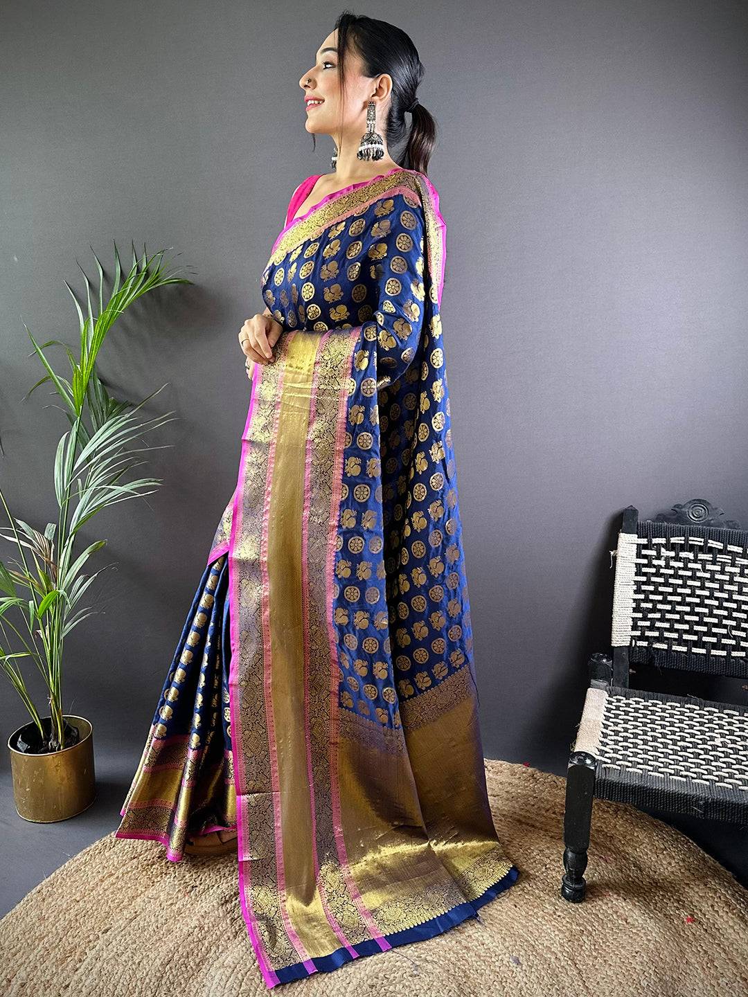 Heritage Gold Zari Kanjeevaram Silk Saree