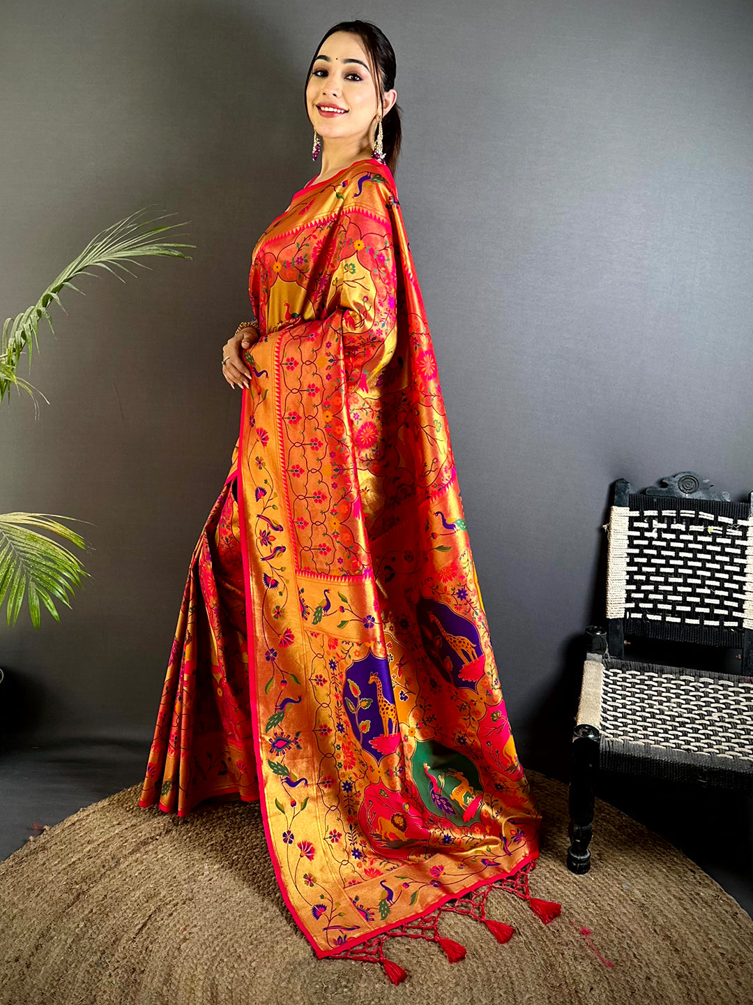 Royal Red Patola Paithani Saree