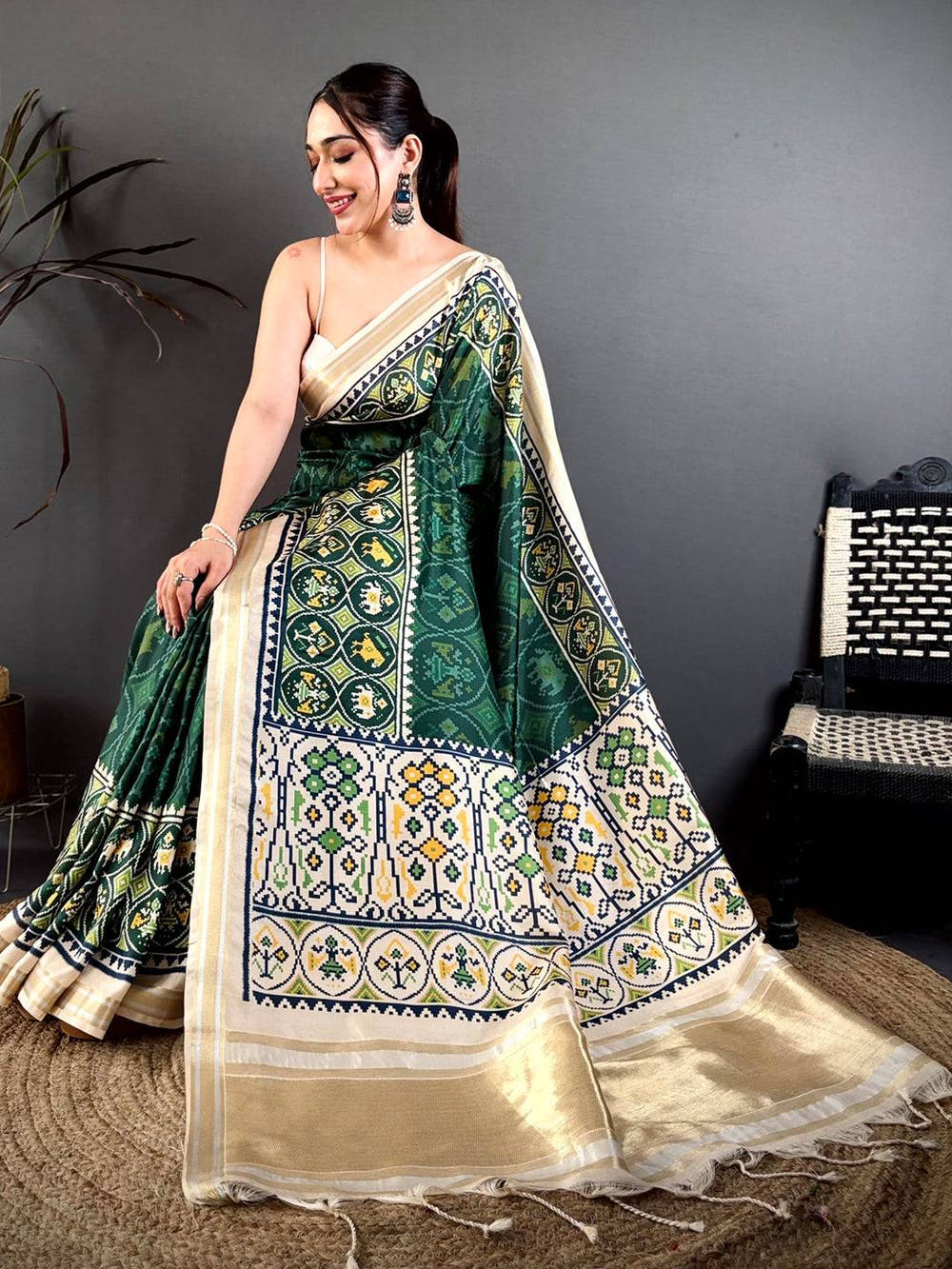 Graceful Green Soft Kanchi Silk Saree