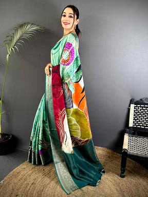 Regal Self Zari Chex Viscose Dola Saree


