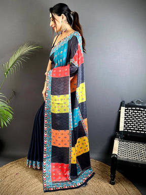 Graceful Soft Chinnon Chiffon Floral Saree