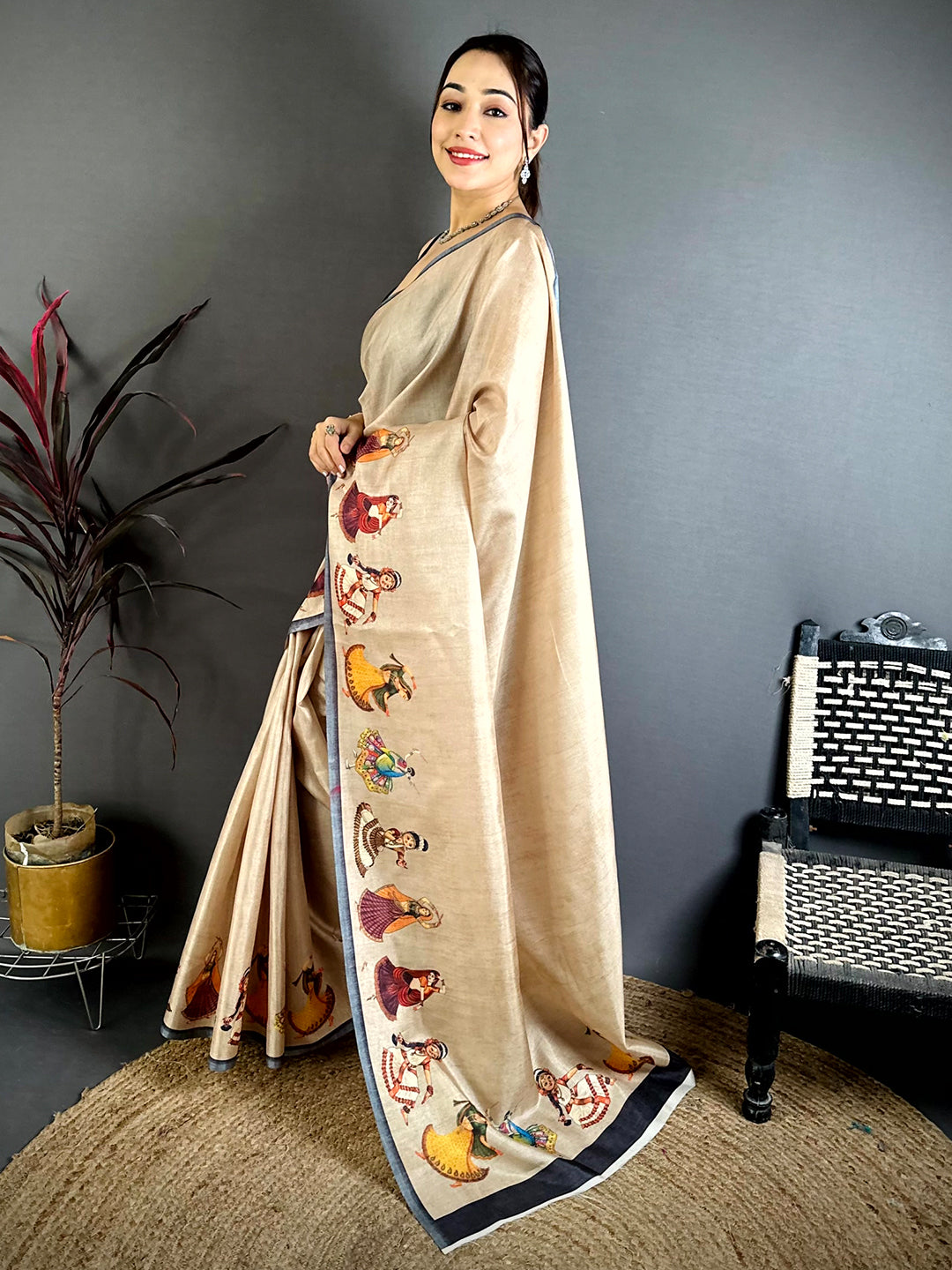 Heritage Bharatanatyam Doll Tussar Saree