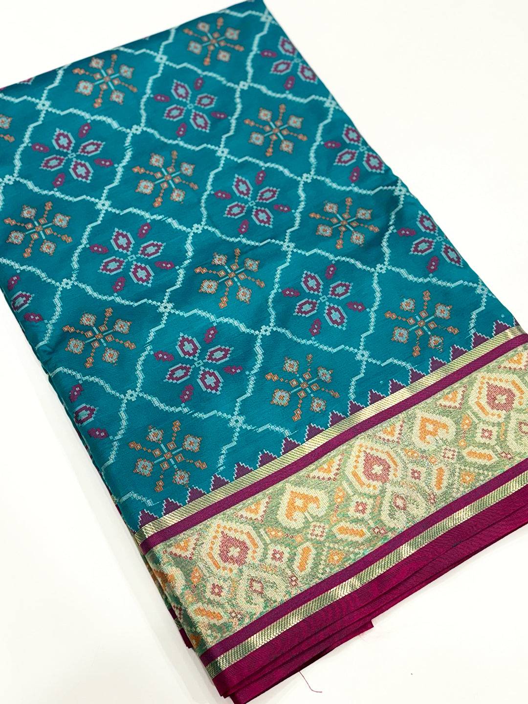 Vibrant Pochampally Patola Silk Saree