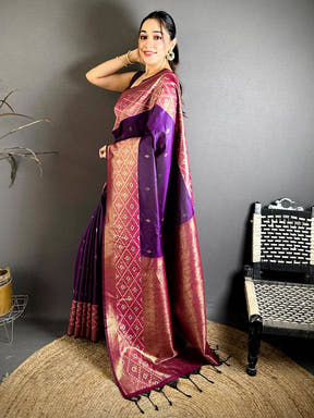 Exclusive Silk Ikkat Big Border Saree