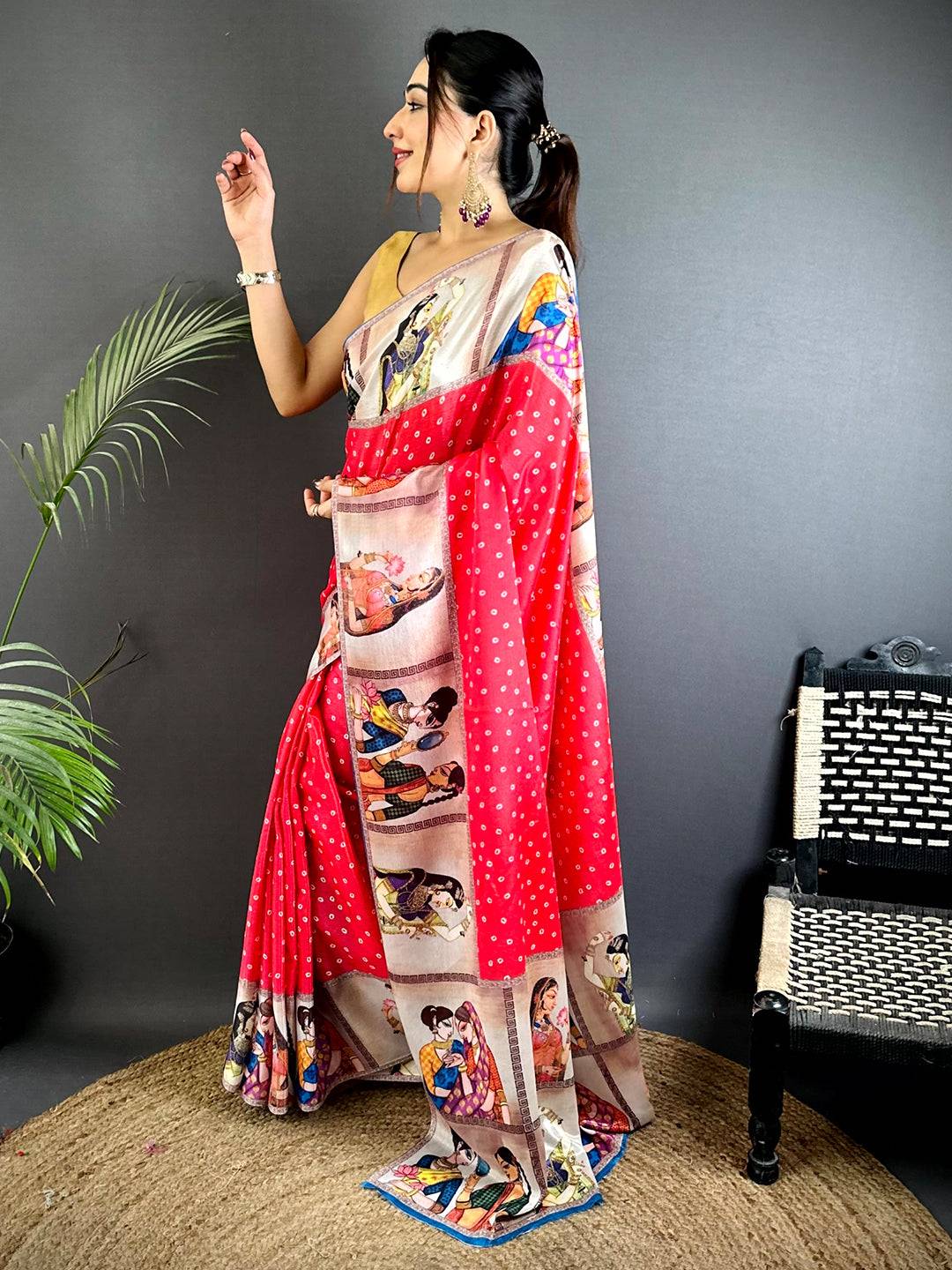 Radiance Soft Chinnon Chiffon Floral Saree