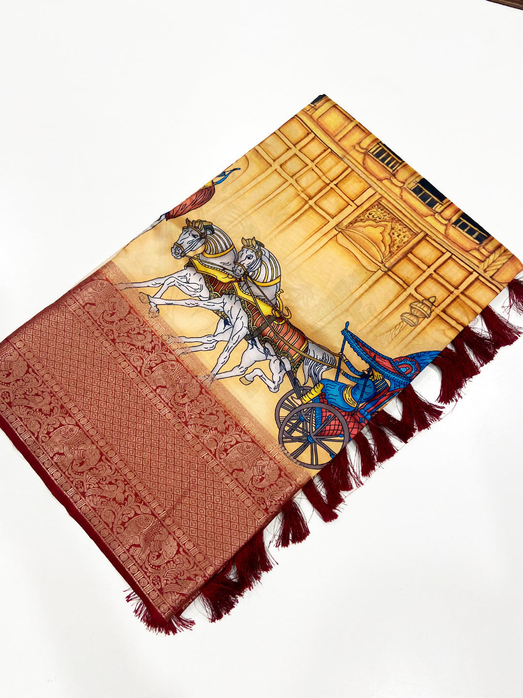 Majestic Soft Banarasi Silk Digital Print Saree