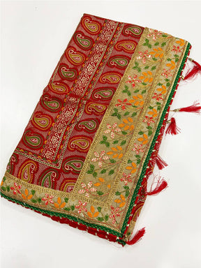 Majestic Bandhej Chiffon Saree