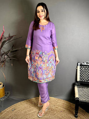 Classic Kalamkari Round Neck Kurti