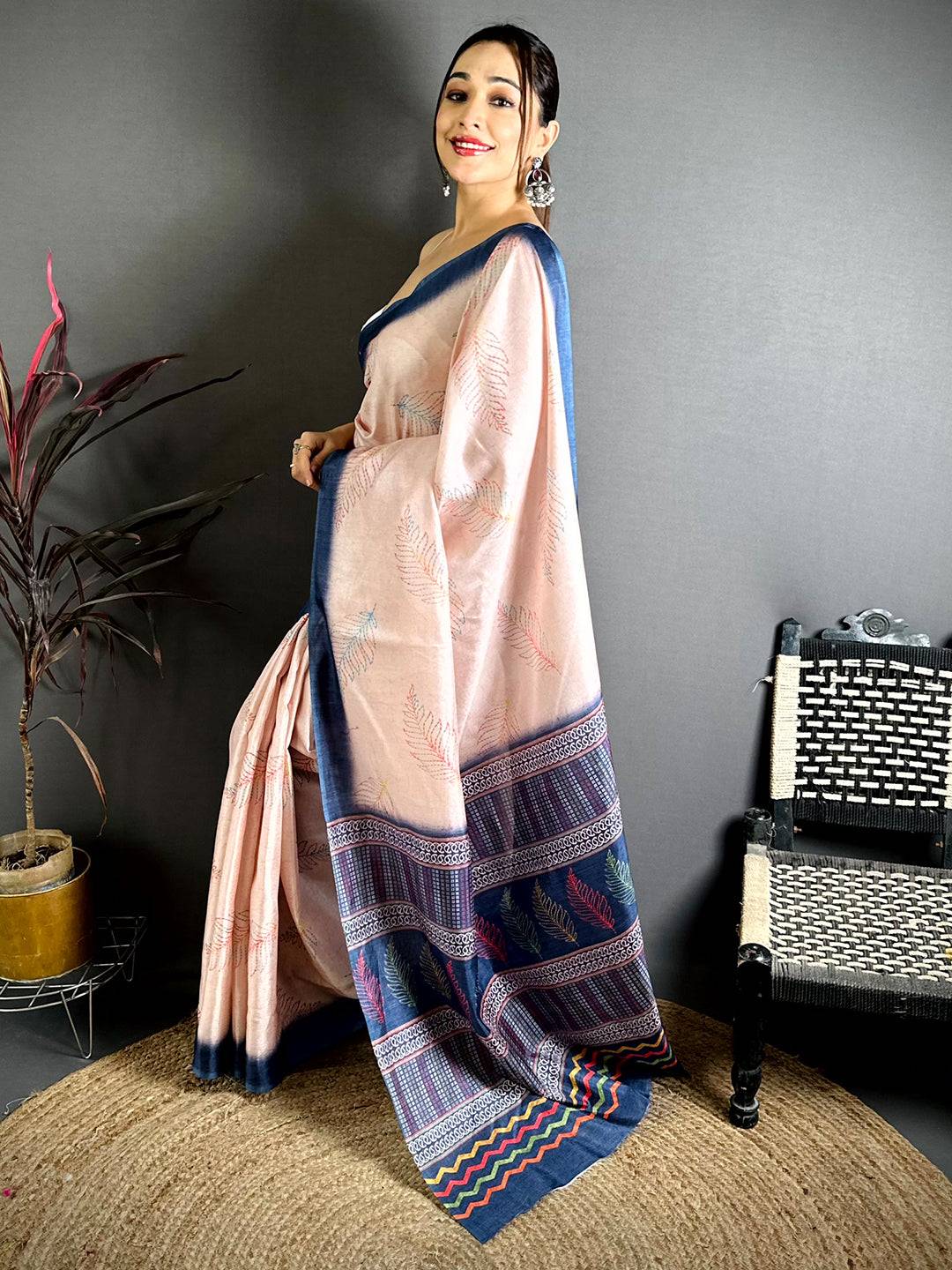 Regal Manipuri Tussar Katha Saree