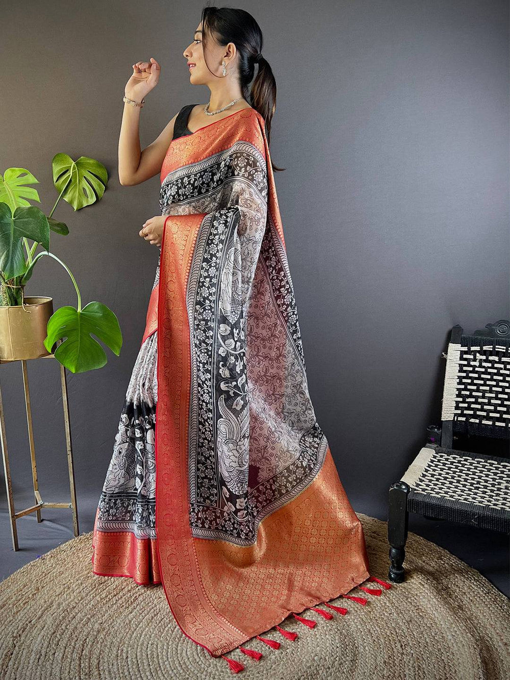 Radiant Kalamkari Kota Saree