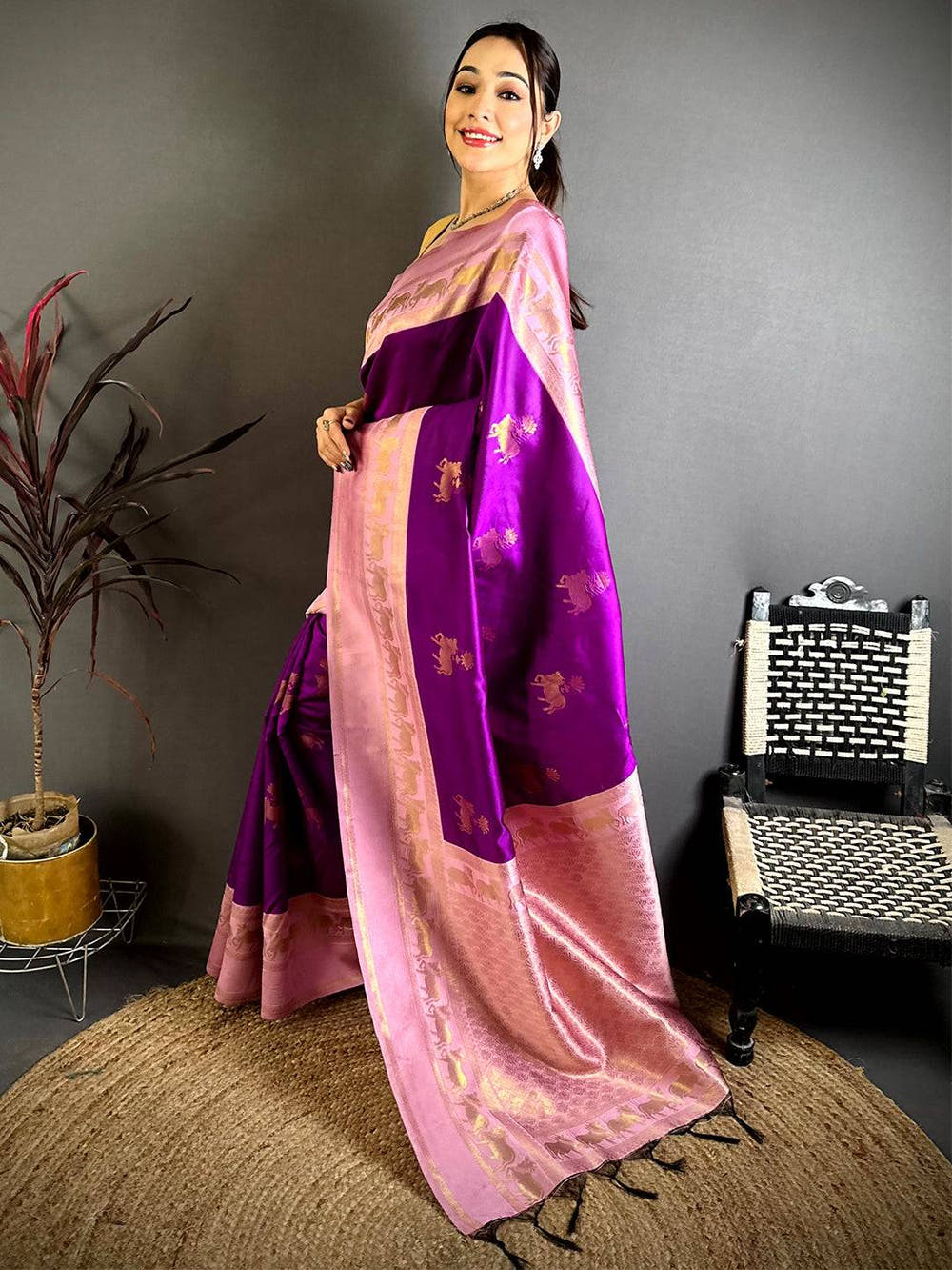 Opulent Pichwai Katan Silk Saree


