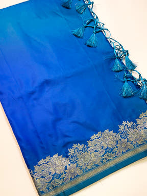 Radiant Ombre Weaving Mashru Silk Saree
