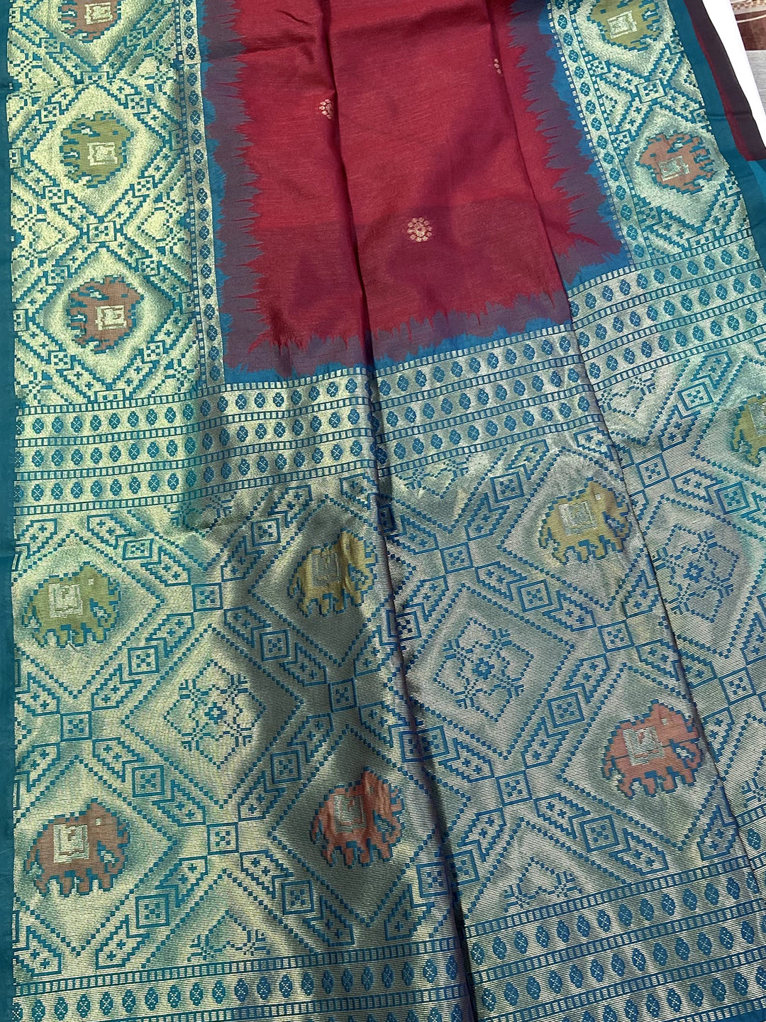 Radiance Red Silk Zari Weaving Saree