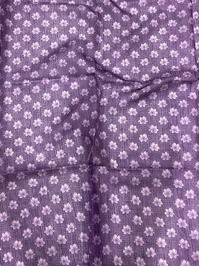 Lavender Kota Doriya Floral Cut Work Saree