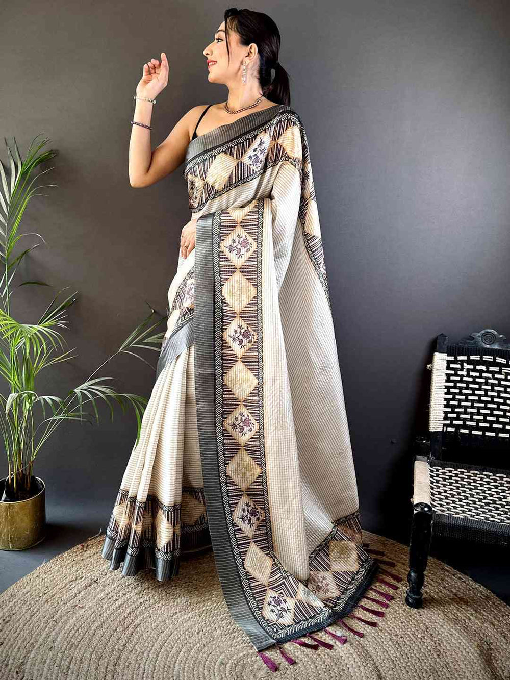 Radiant Rani Soft Silk Digital Print Saree