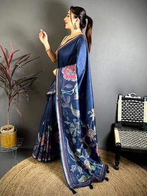 Tradition Soft Tussar Ghicha Katha Saree
