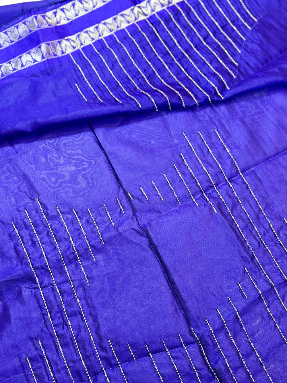 Royal Soft Silk Double Ikkat Gadwal Saree With Maggam Blouse