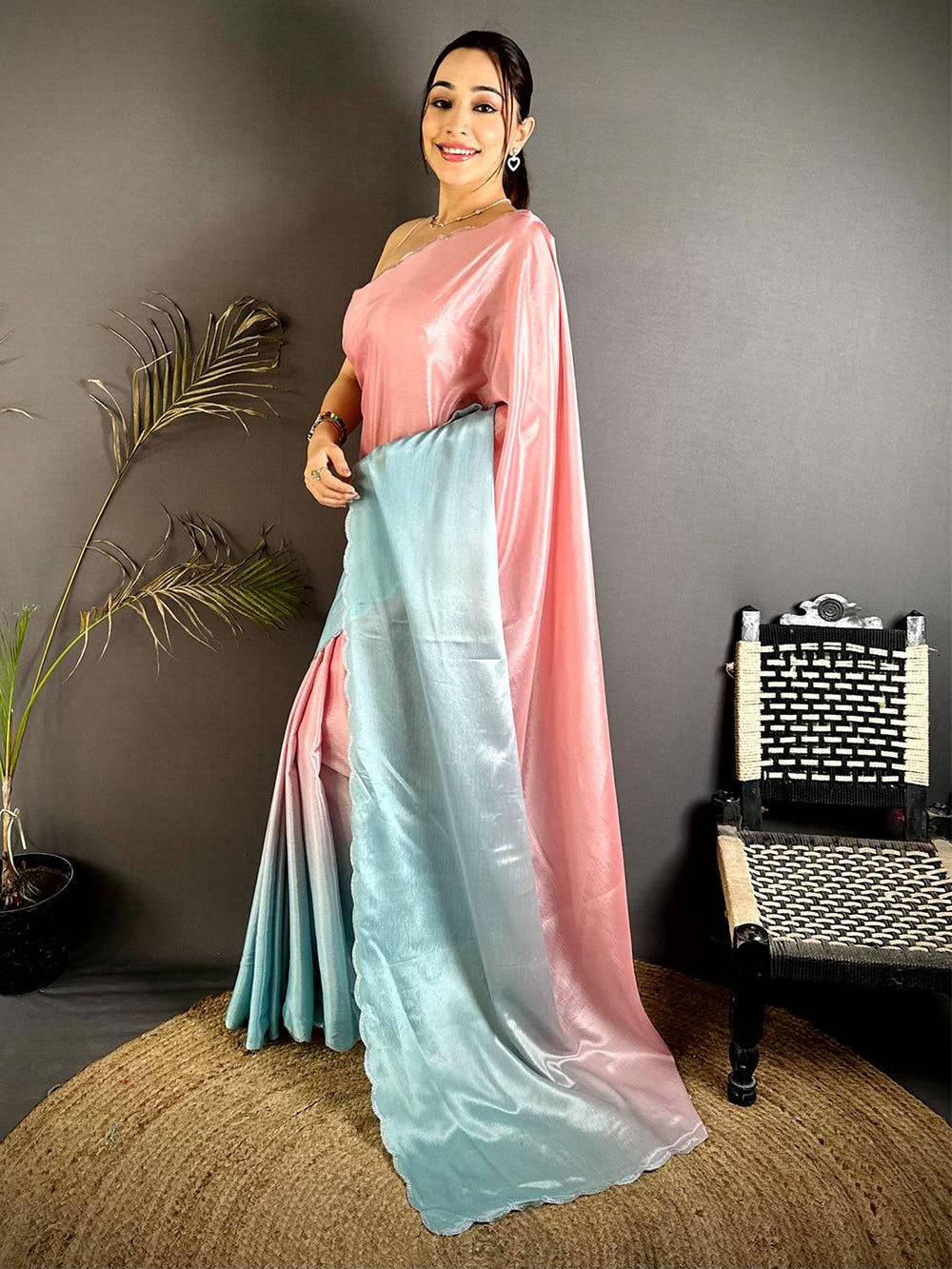 Classic Gradient Chiffon Saree