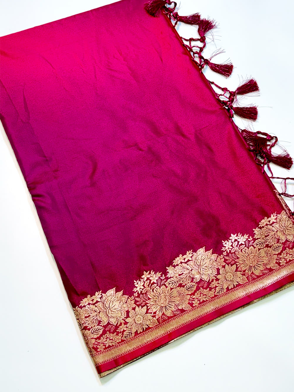 Vibrant Ombre Weaving Mashru Silk Saree