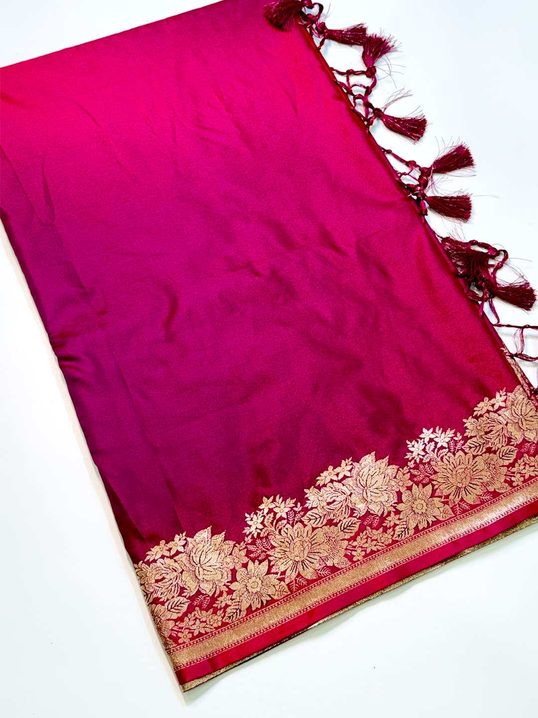 Vibrant Ombre Weaving Mashru Silk Saree
