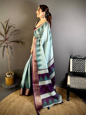 Royal Soft Dola Self Zari Katha Weaving Saree