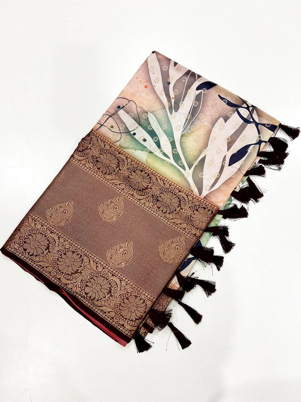 Regal Floral Fantasy Banarasi Silk Saree