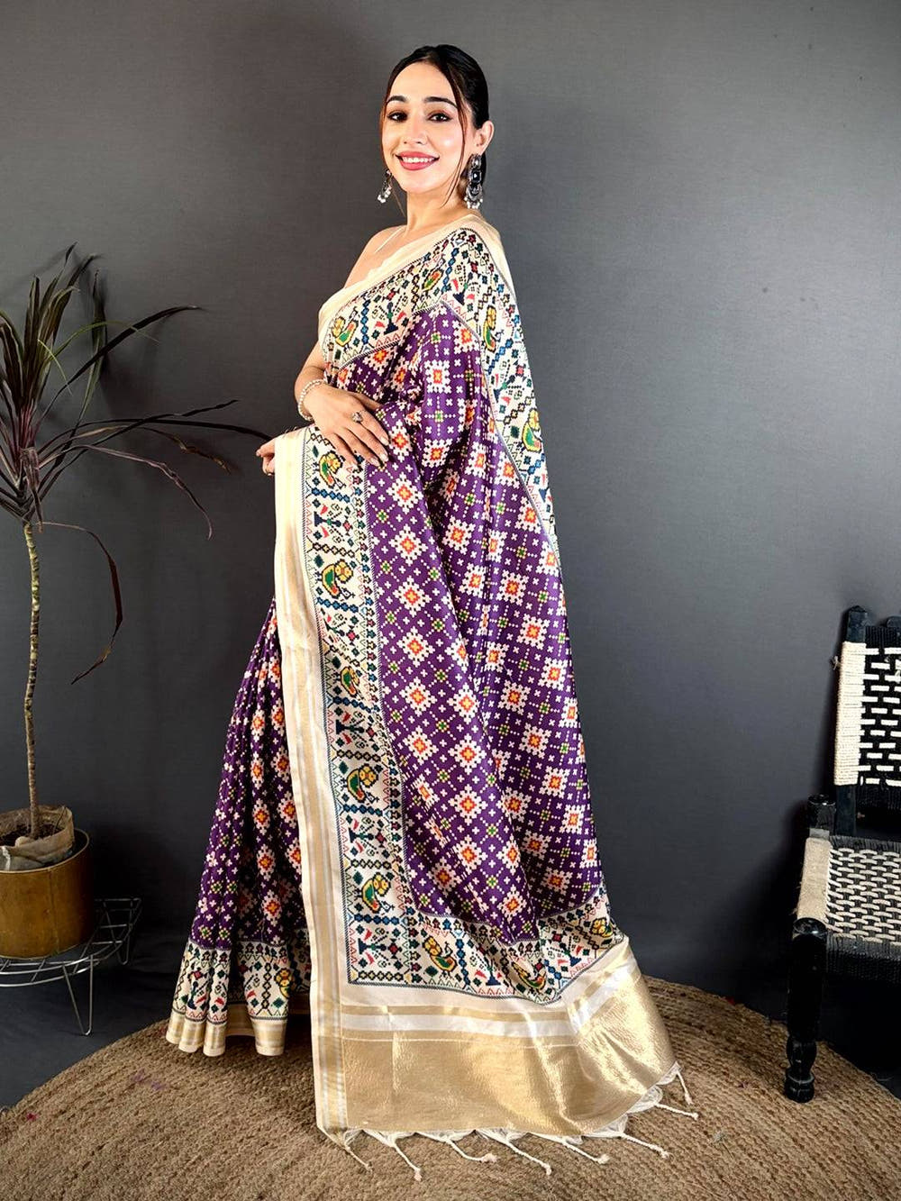Classic Soft Kanchi Silk Digital Patola Saree