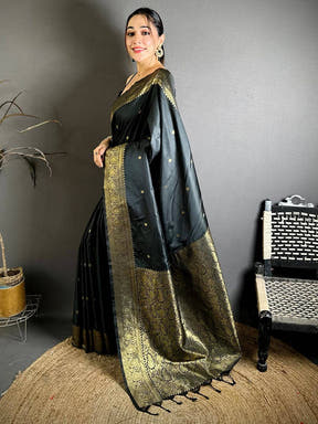 Artisan Katan Silk Thread Work Saree