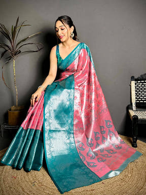 Radiant Zari One Gram Tissue Kanchi Saree