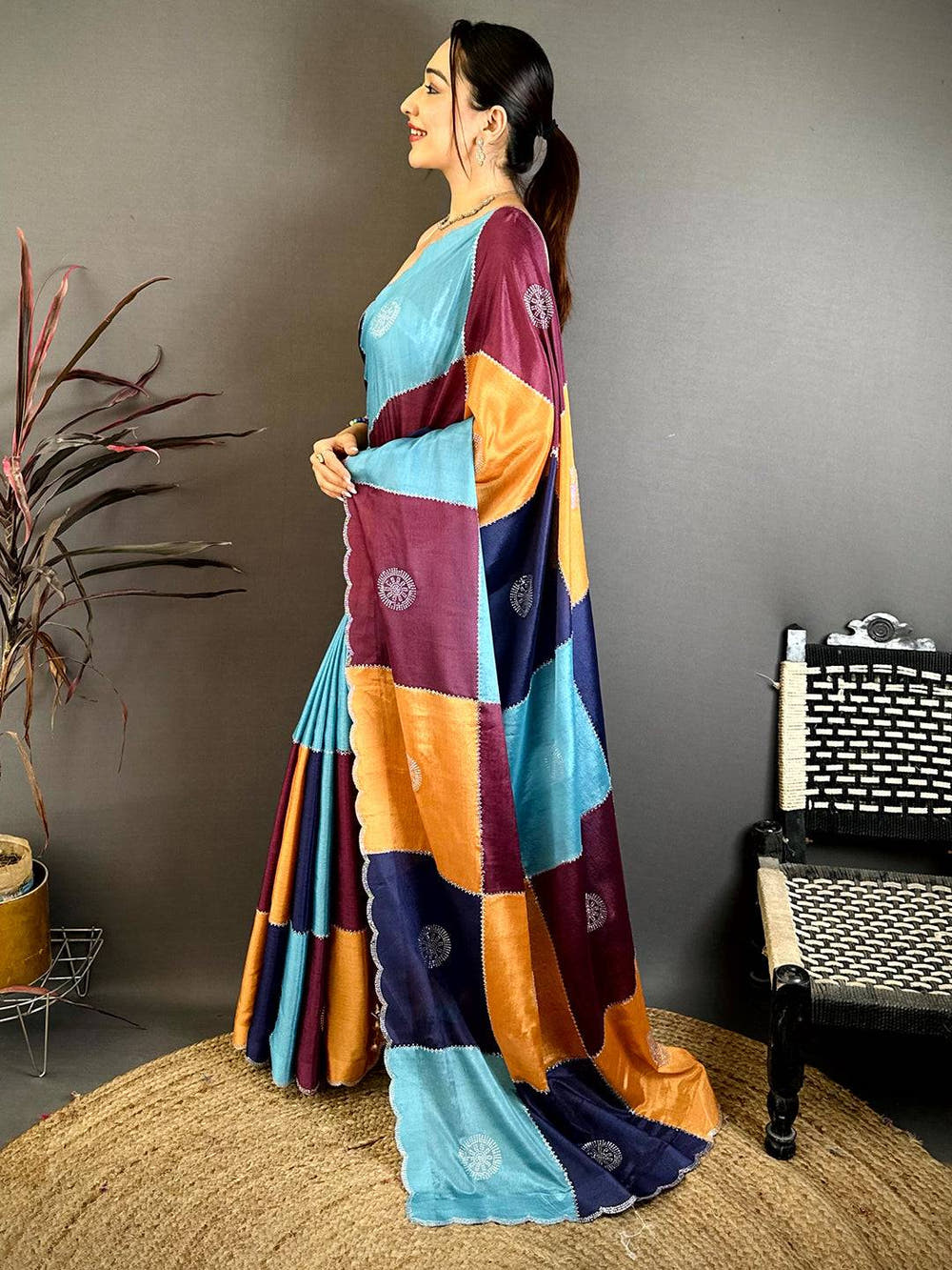 Radiant Printed Chinnon Chiffon Saree