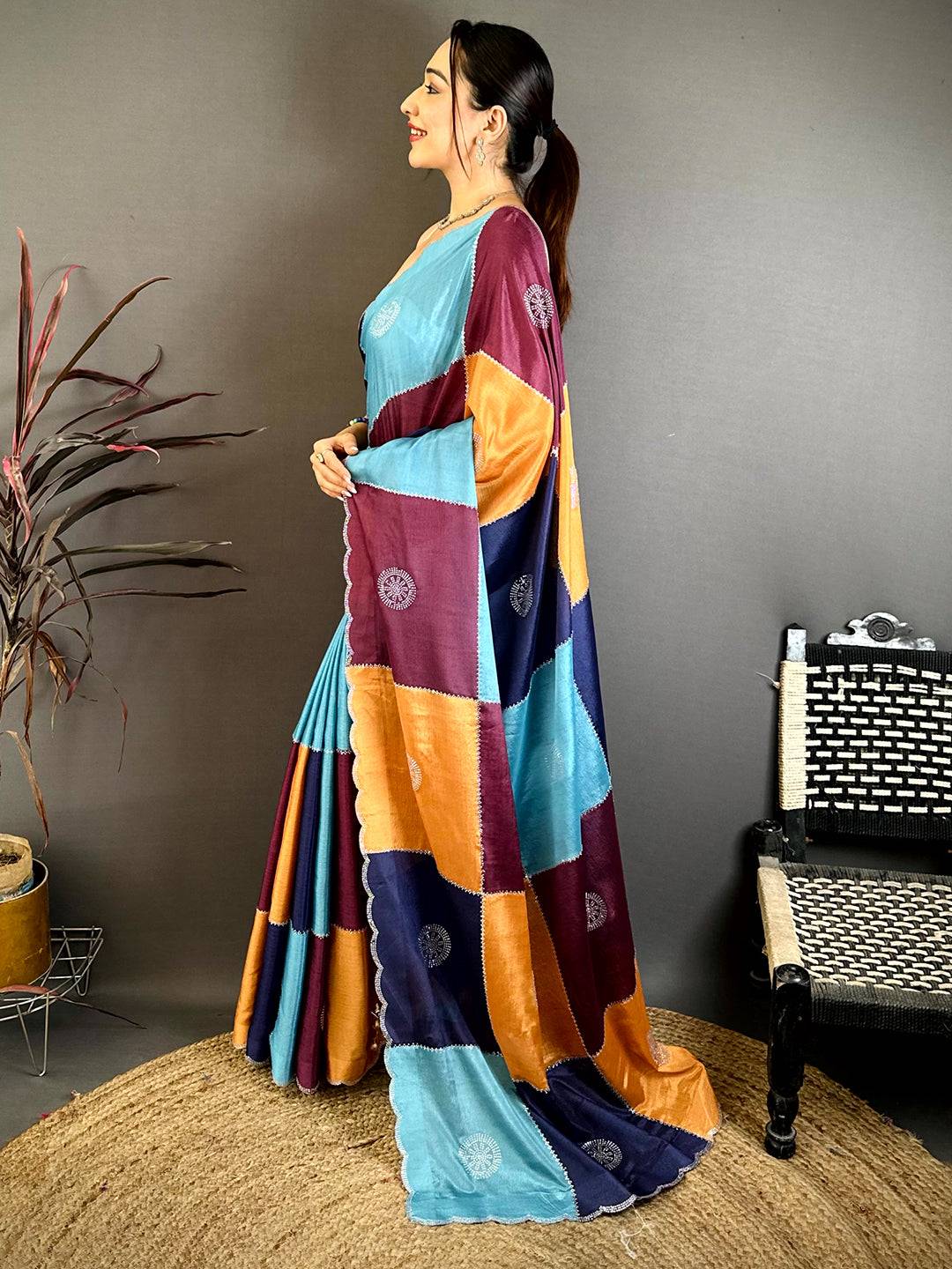 Radiant Printed Chinnon Chiffon Saree