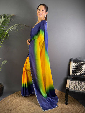 Ethereal Soft Chiffon Ombre Print Saree