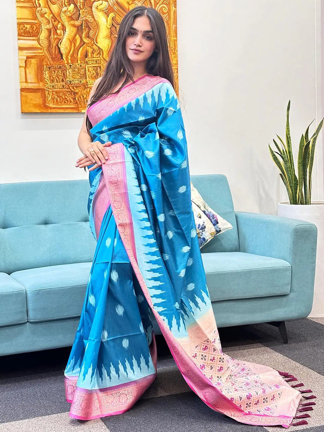 Exclusive Soft Silk Banarasi Saree with Zari Patola Pallu 