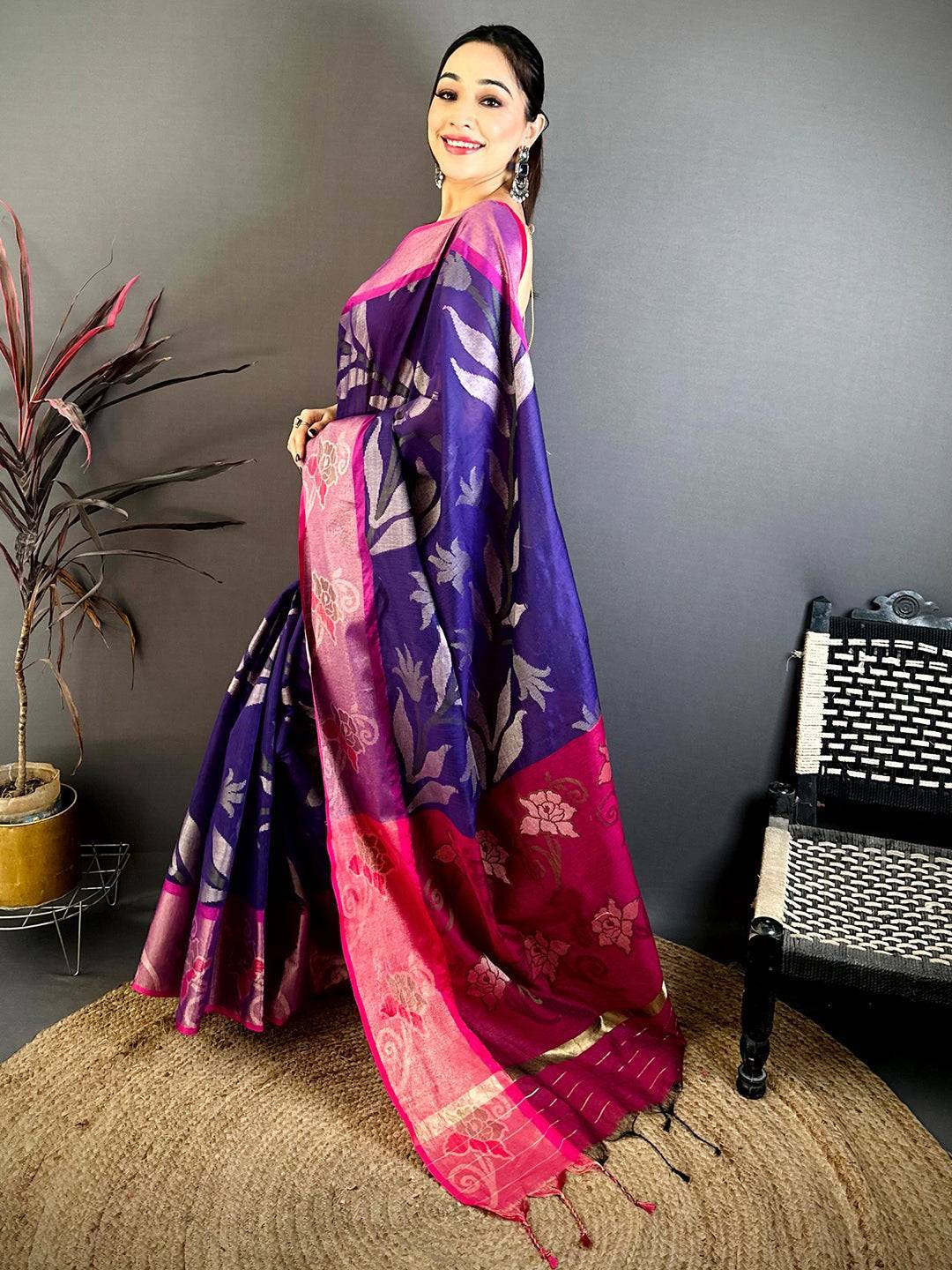 Royal Soft Chanderi Pochampally Ikkat Saree