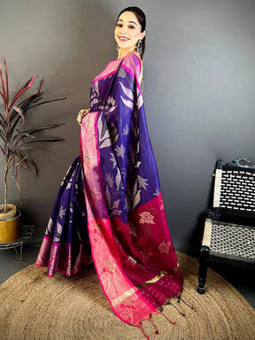 Royal Soft Chanderi Pochampally Ikkat Saree