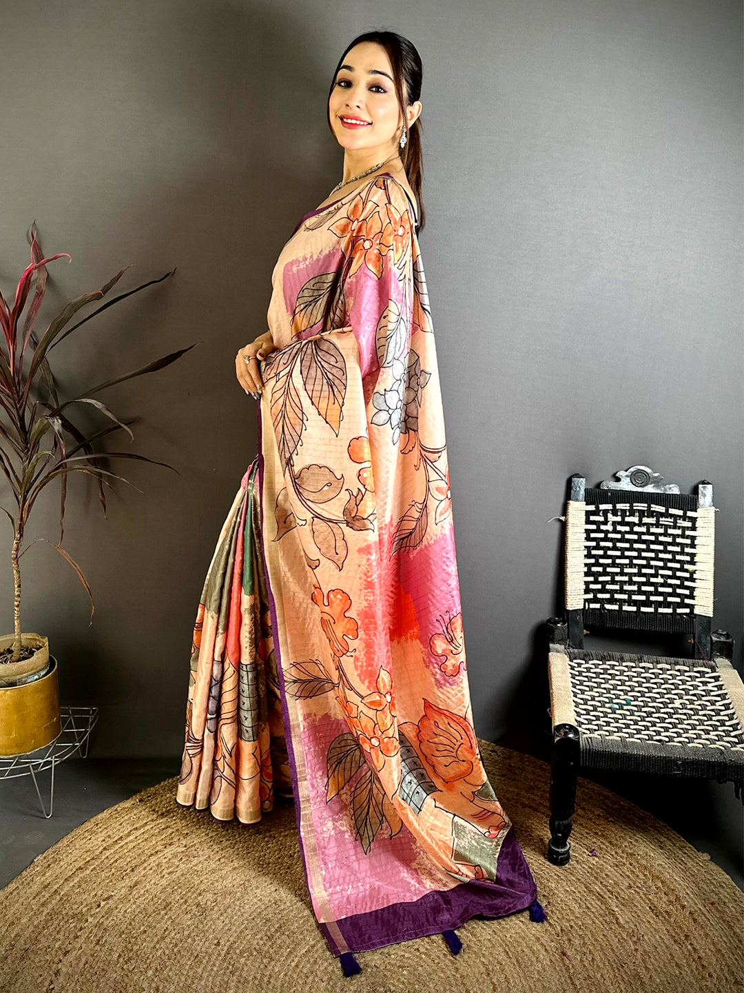 Majestic Tussar Ghicha Printed Saree