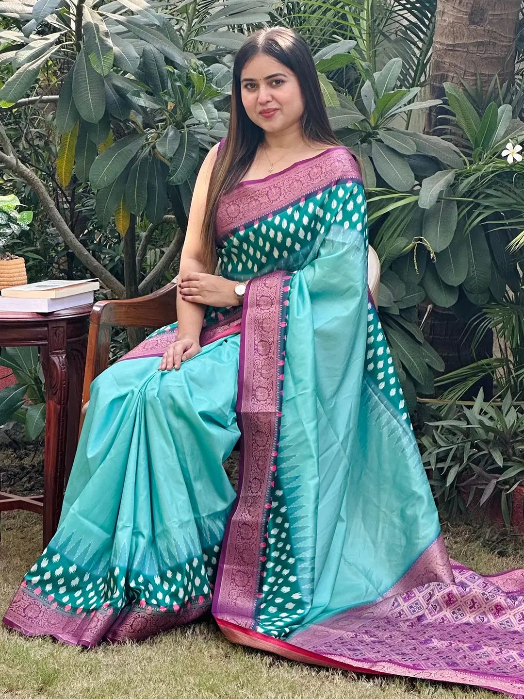 Latest Pure Banarasi Soft Silk Saree with Patola Pallu