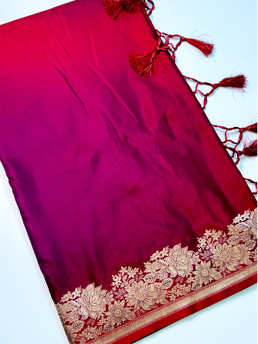 Radiance Ombre Weaving Mashru Silk Saree