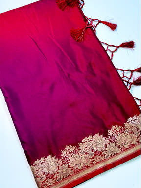 Radiance Ombre Weaving Mashru Silk Saree