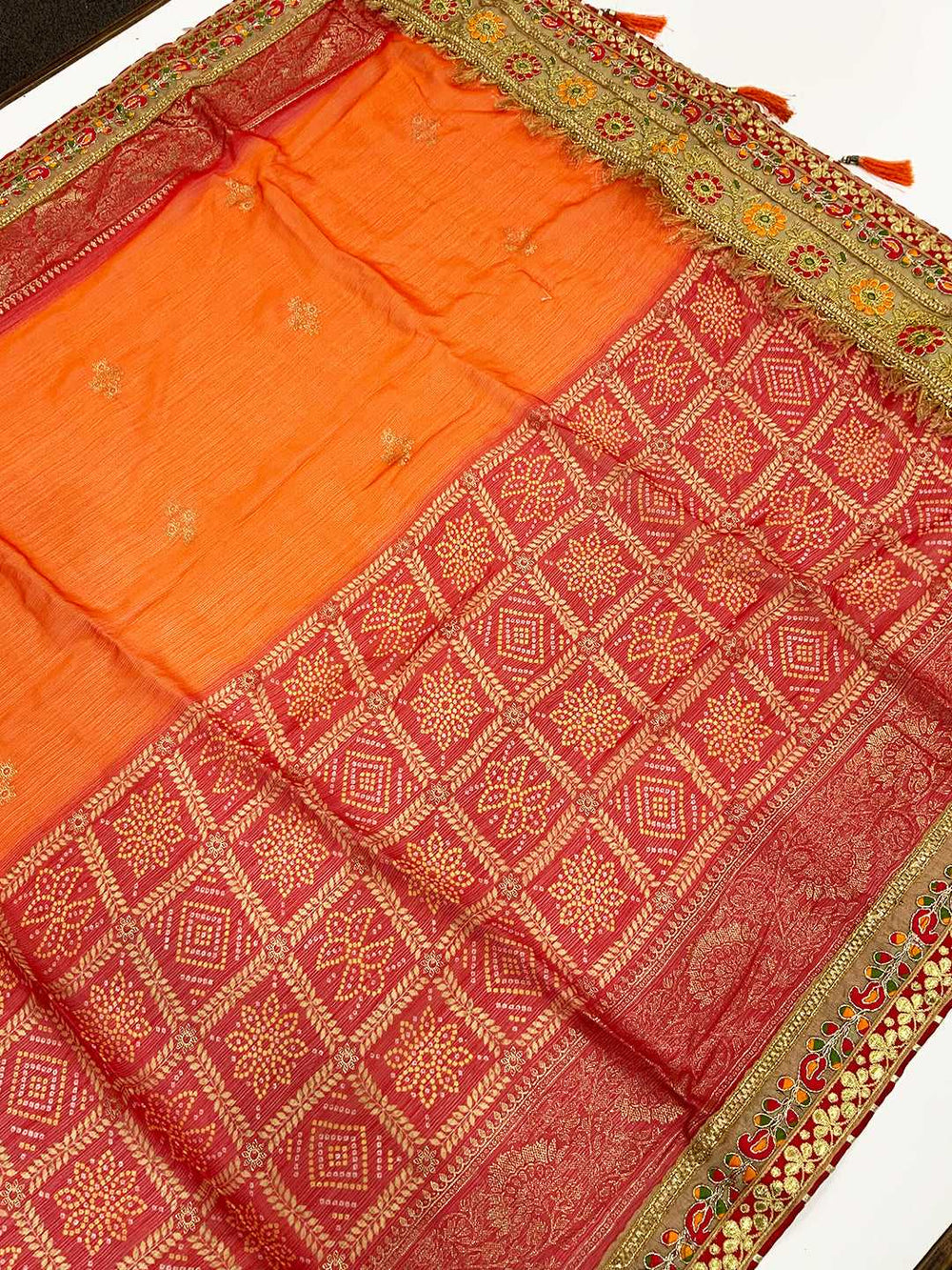 Celestial Foil Bandhej Print Saree
