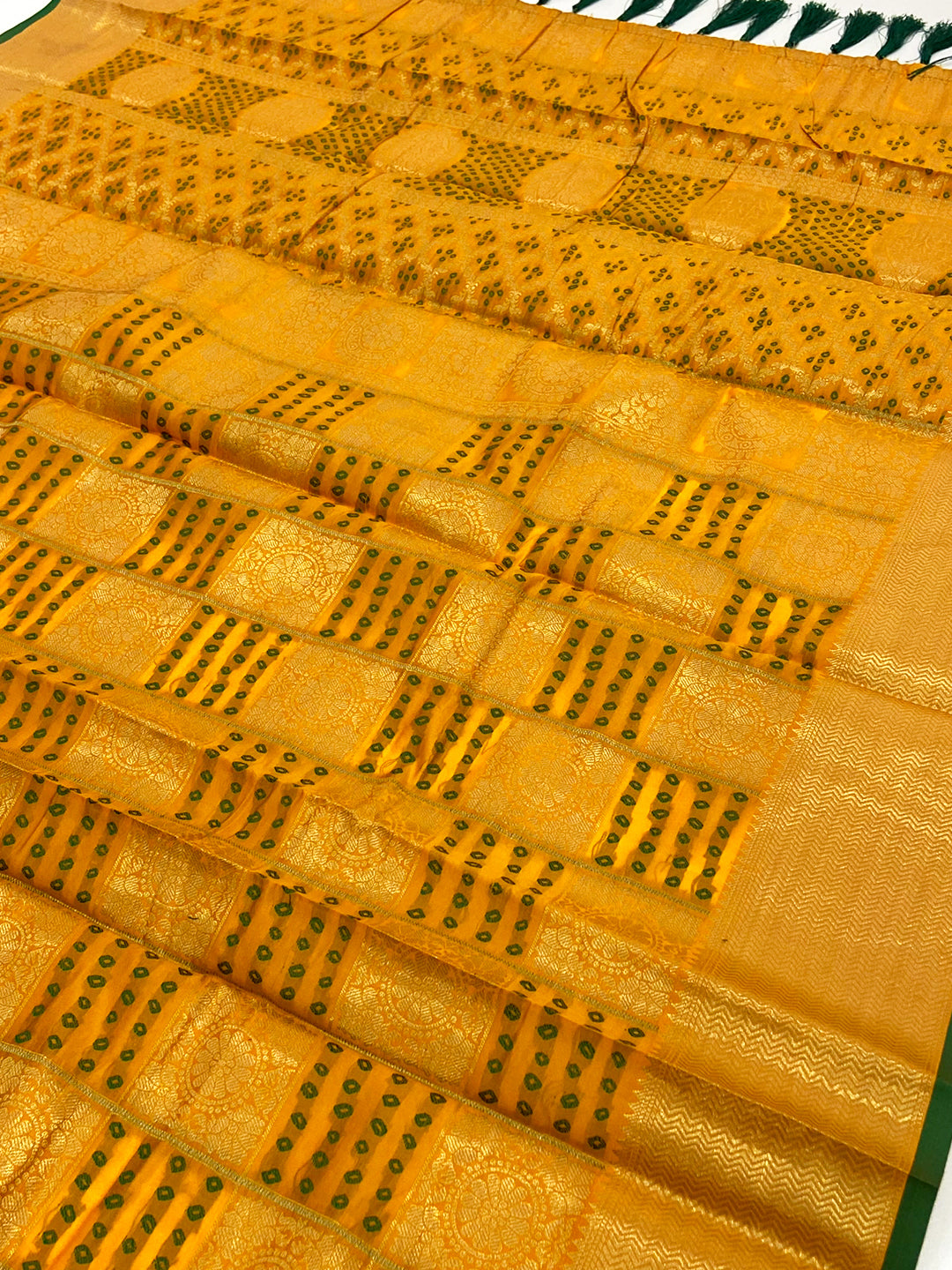 Yellow Banarasi Square Patola Saree