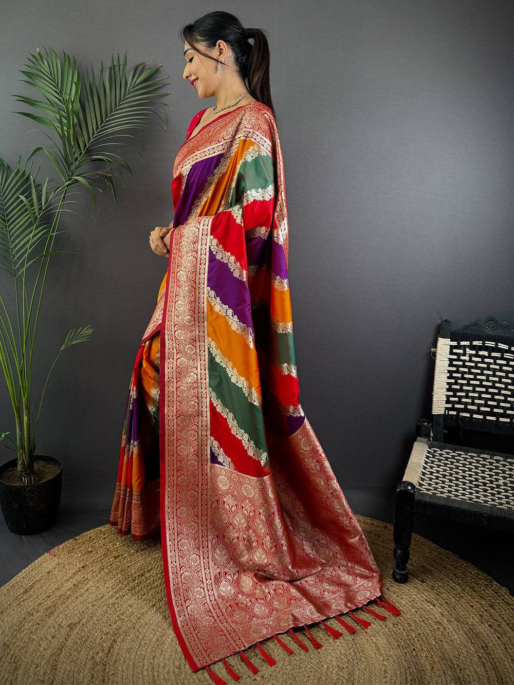 Heritage Banarasi Katan Silk Zari Weaving Saree