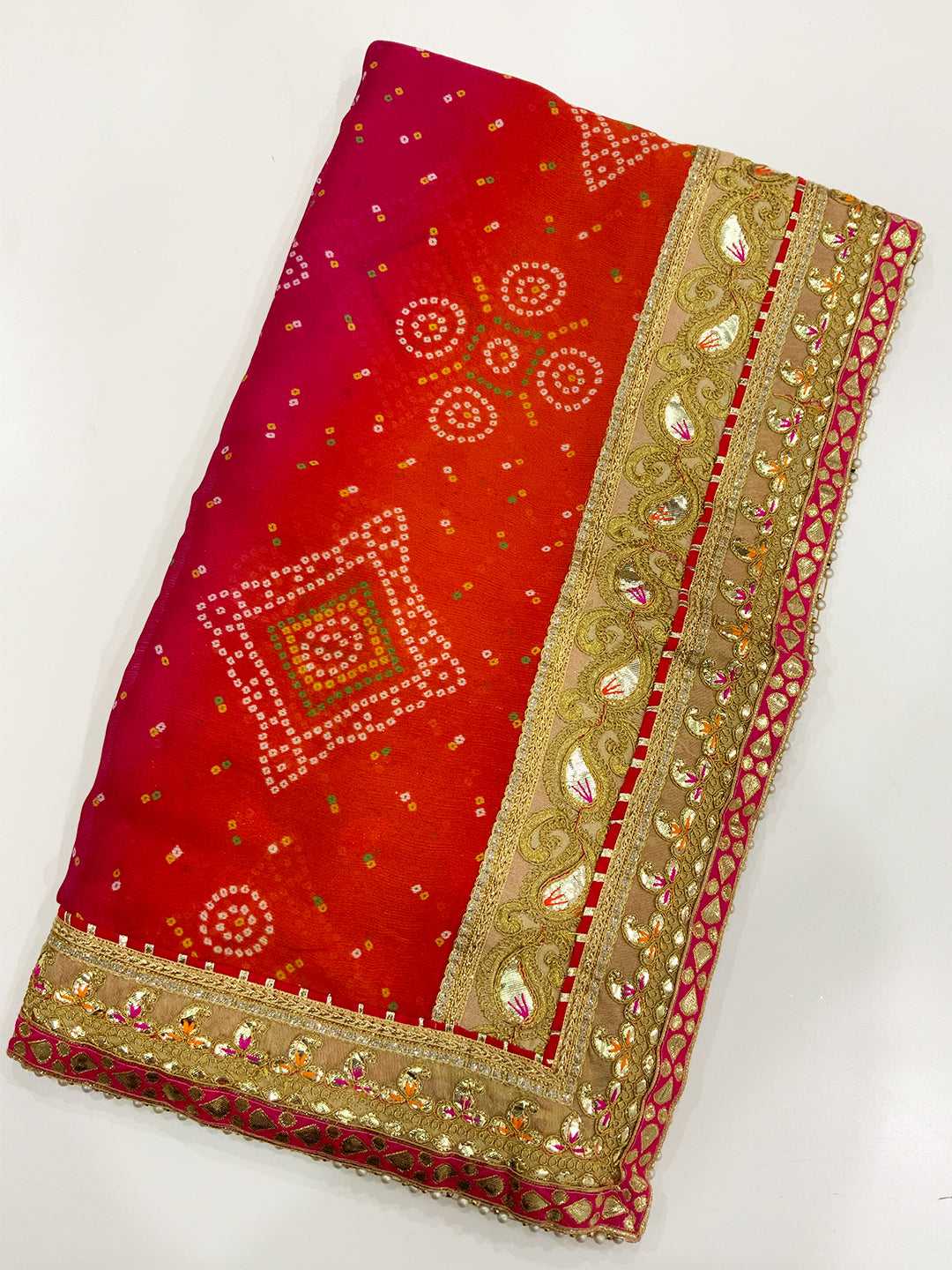 Heritage Foil Bandhani Saree