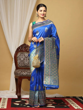 Banarasi Katan Silk Saree With Zari Butti